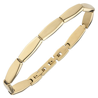 JOBO Edelstaal armband met gouden PVD coating