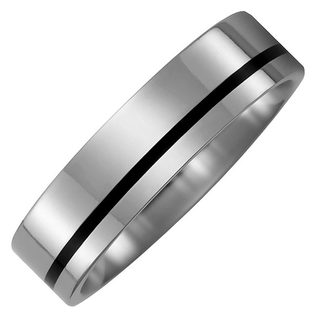 Partner ring van Titanium met keramiek