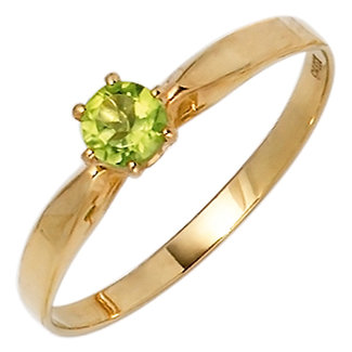 JOBO Gouden ring met groene peridot