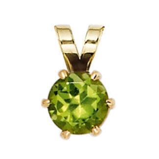 JOBO Gouden hanger met groene peridot