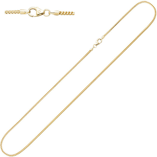 Gouden halsketting 14 kt. 585 gourmet lengte 42 cm diam. 1,2 mm