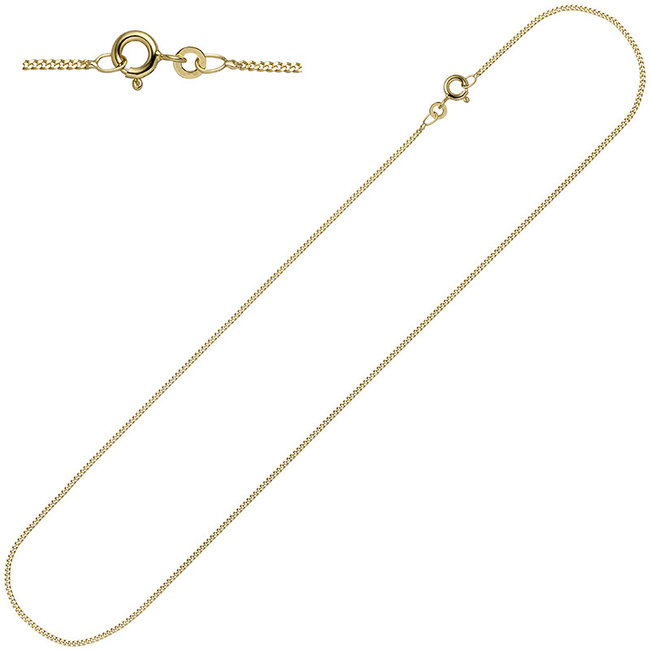 Gouden halsketting 14 kt. 585 gourmet lengte 40 cm diam. 1,7 mm