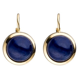JOBO Gouden oorbellen met lapis lazuli