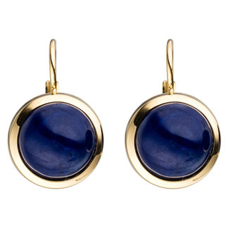 Jograbo Gouden oorbellen met lapis lazuli
