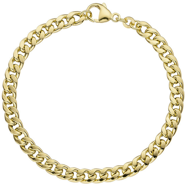 Gouden armband 8 kt. lengte 21 cm doorsnede ca. 5,2 x 2,2 mm