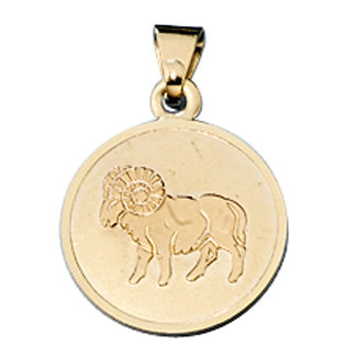 JOBO Gouden hanger sterrenbeeld Ram rond