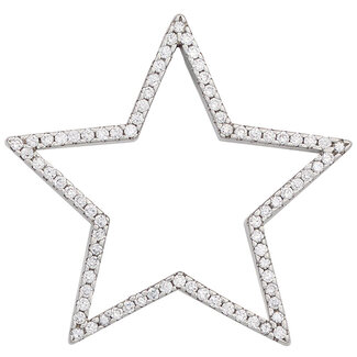 JOBO Zilveren hanger met zirkonia Star