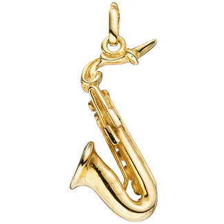 Jograbo Vergulde zilveren hanger Saxofoon