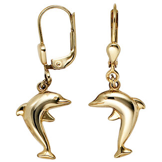Jograbo Gouden oorbellen Dolfijnen