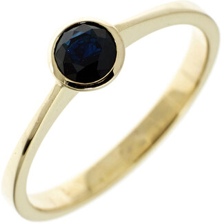 JOBO Gouden ring blauwe saffier