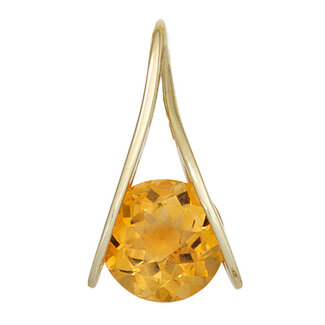 JOBO Gouden hanger met oranje citrien