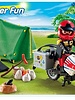 5438 Kampeerder met Motorfiets