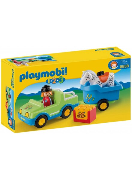 6958 Wagen met Paardentrailer