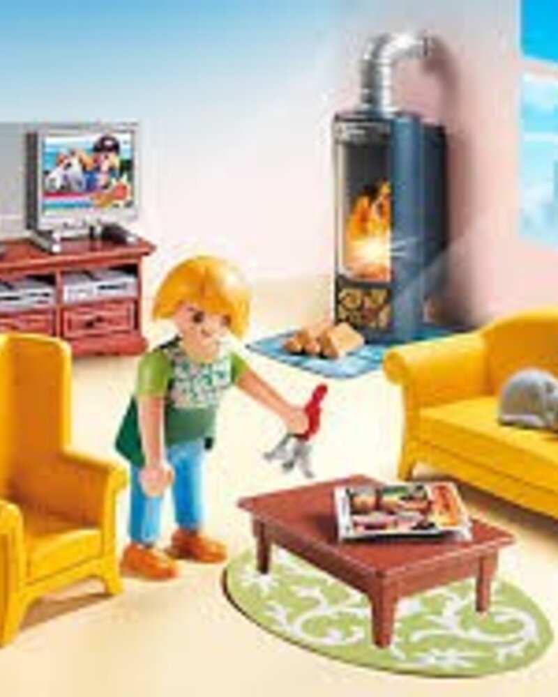 5308 Woonkamer met Houtkachel
