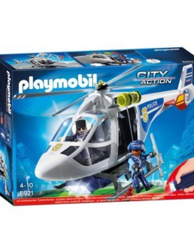 6921 Politie Helikopter met LED-Zoeklicht