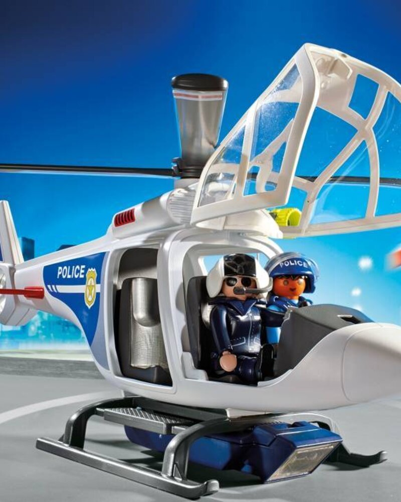 6921 Politie Helikopter met LED-Zoeklicht