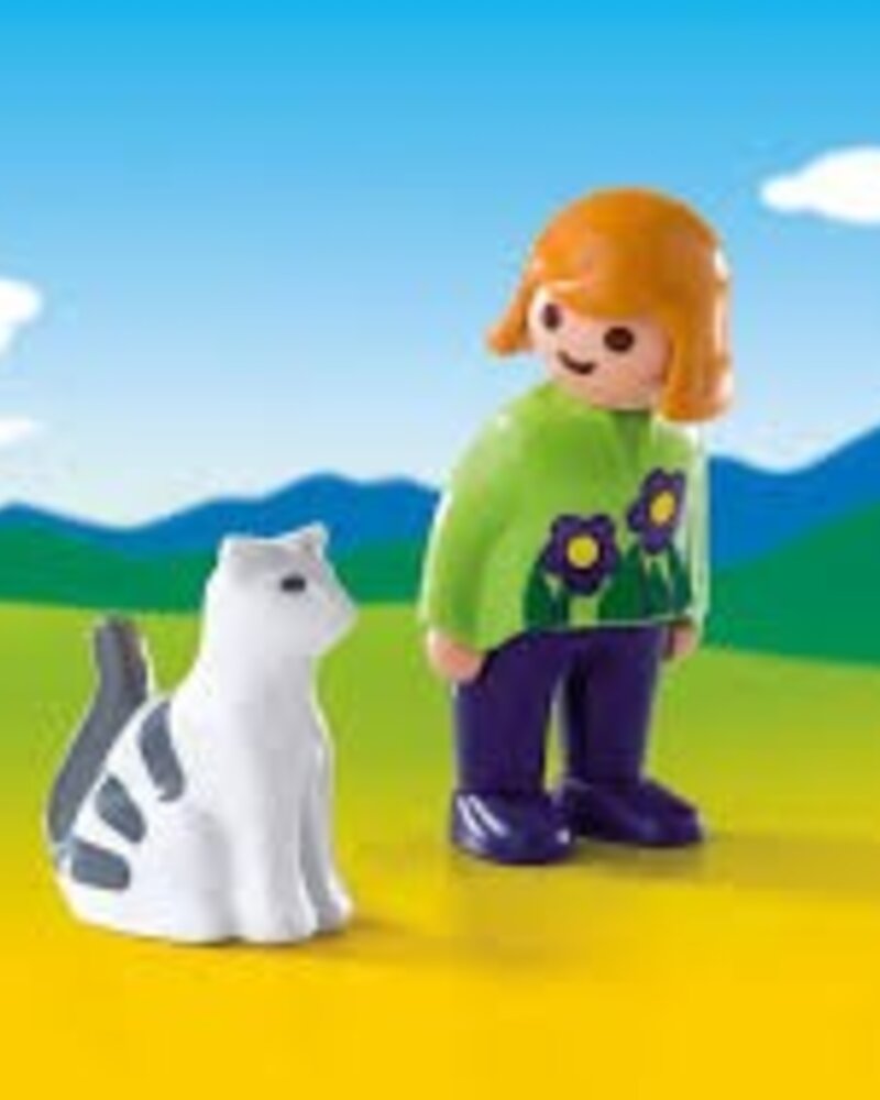 6975 Verzorgster met Kat