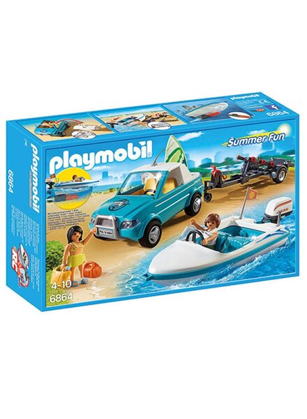6864 Pick-Up met Speedboot en Onderwatermoter