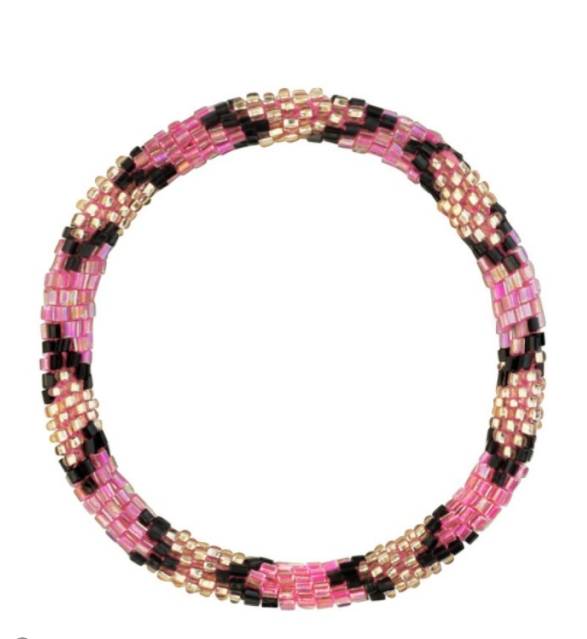 MJ Little Beads Bracelet - Pink/Black