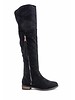 VV Nat Overknee Boots Black/Fringe