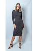 Long Knit Dress Lurex Black