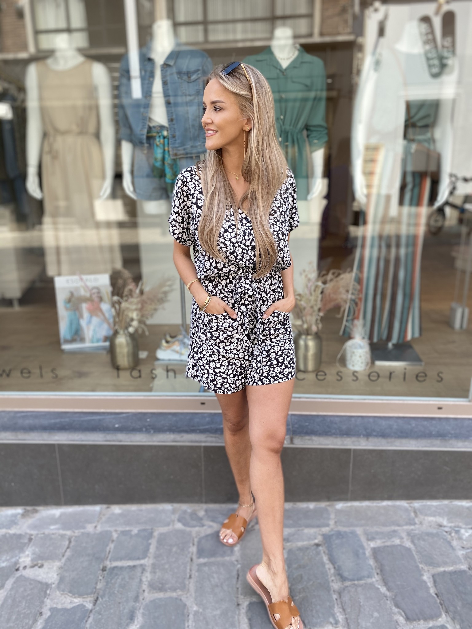 flowery jumpsuit