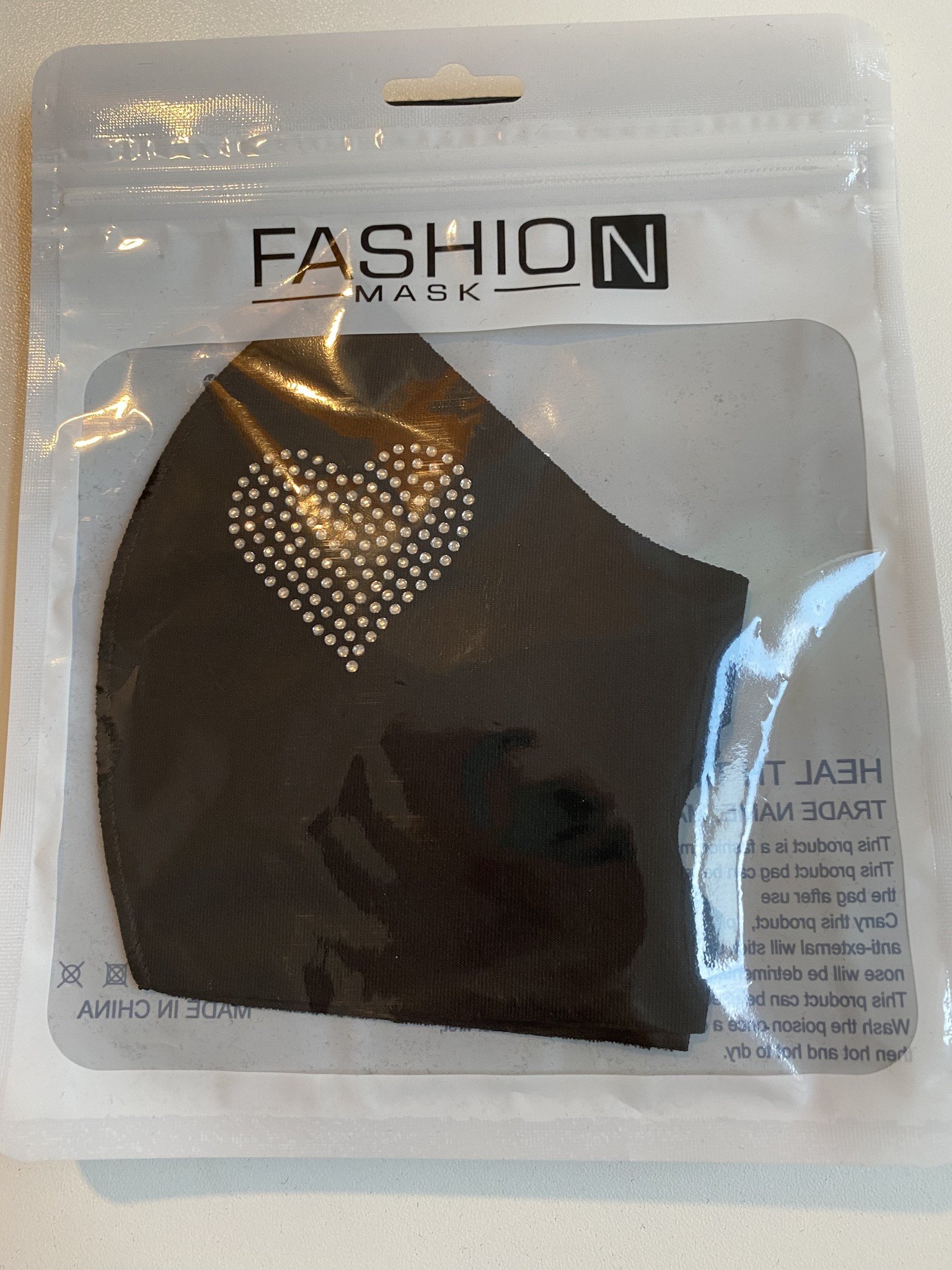 All Time Favourites Fashion Mask Heart Strass