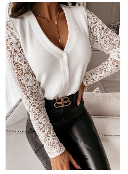 SC Blouse Lace Sleeve
