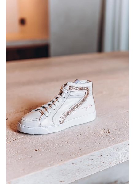 YENTLK Sneaker White Pink Glitter