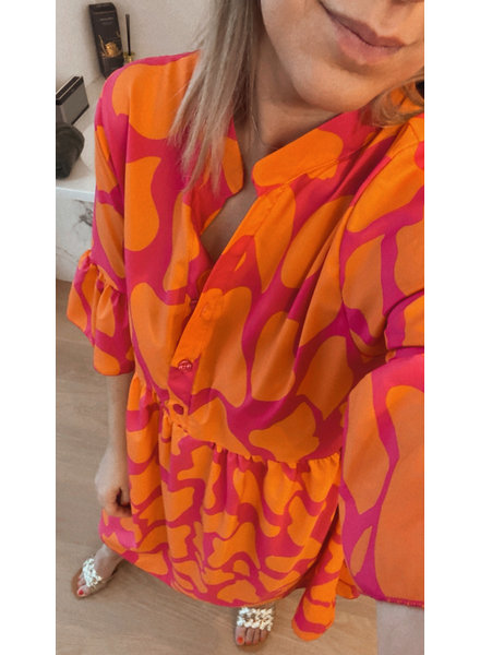 AT Claire Dress Fuchsia/Orange