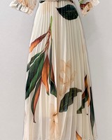 AC Claire Dress Leaf Print