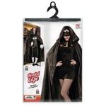 satijnen cape met kap 152cm