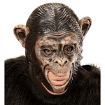 kindermasker chimpansee met open mond