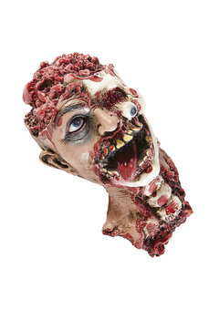 hoofd met nek, verminkt