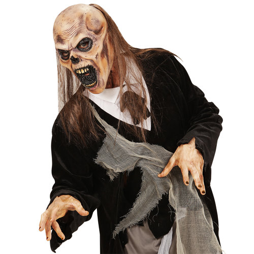 masker zombie begraafplaats met haar