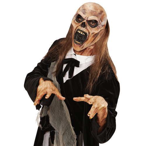 masker zombie begraafplaats met haar
