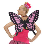 vlindervleugels kind, zwart/rose