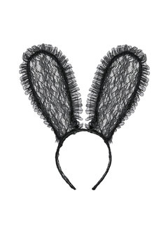 bunny oren kant, zwart