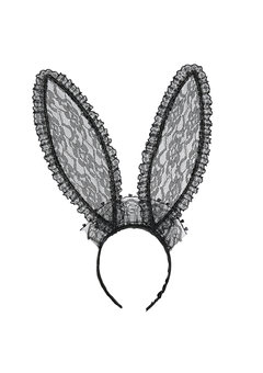 bunny oren kant, zwart