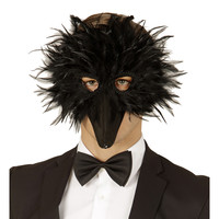 veren masker vogel, zwart