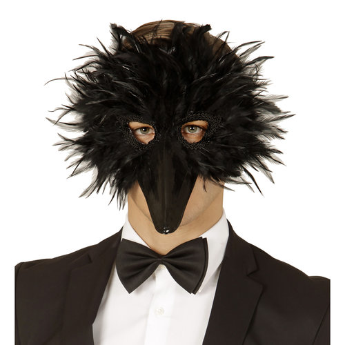veren masker vogel, zwart