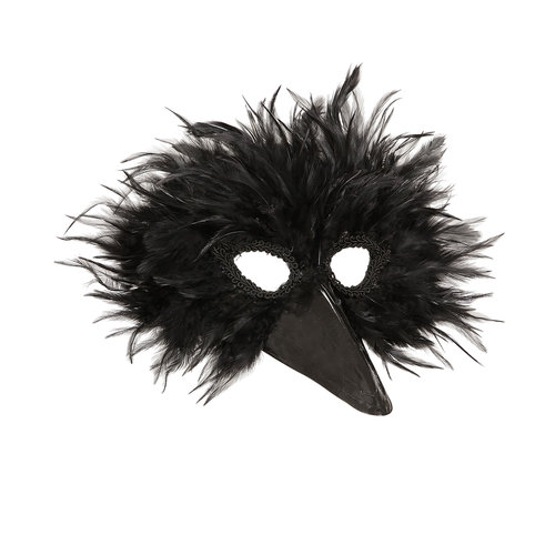 veren masker vogel, zwart
