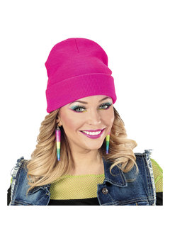 beanie neon rose