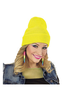 beanie neon geel