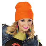 beanie neon oranje