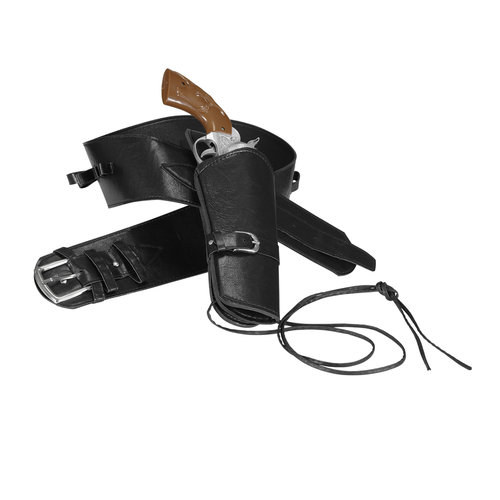 western holster  met riem lederlook , zwart