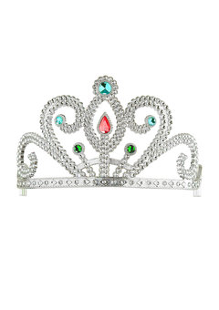 prinsessenkroon zilver met diamanten, zilver