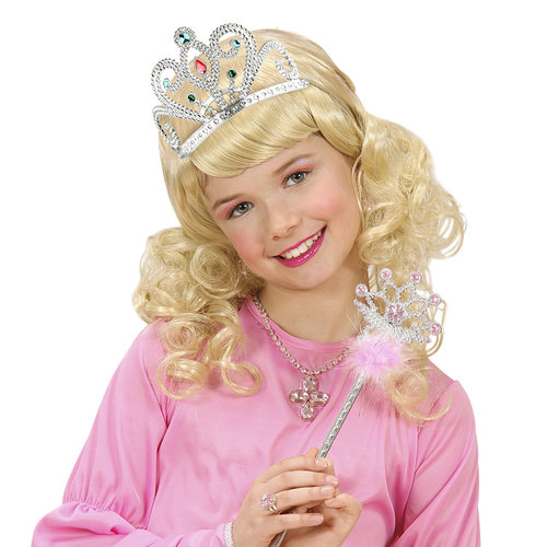 prinsessenkroon zilver met diamanten, zilver