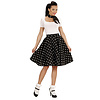 50's rock and roll rok met nekband, zwart
