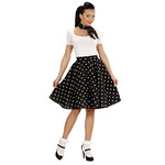 50's rock and roll rok met nekband, zwart